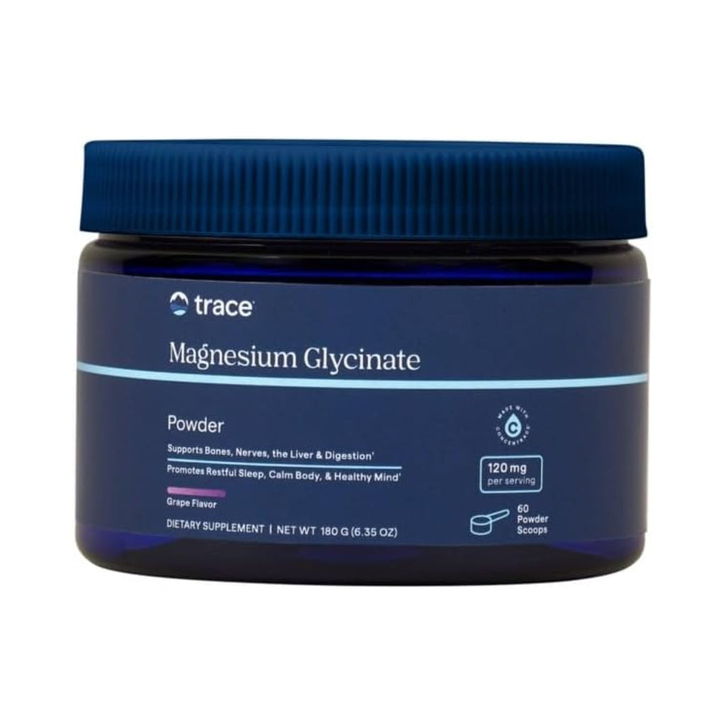 Trace Minerals Glicinato De Magnesio 120mg Polvo Sabor Uva Vegano Sin Gluten – Minerales