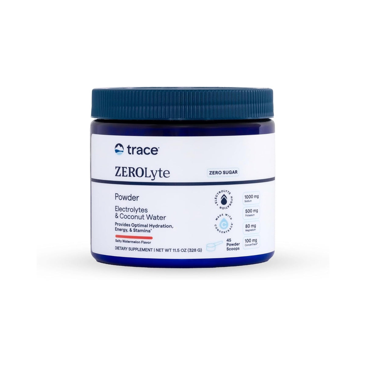 Trace Minerals Zerolyte Electrolitos Polvo Sandia Salada Vegano 328 G – Hidratación
