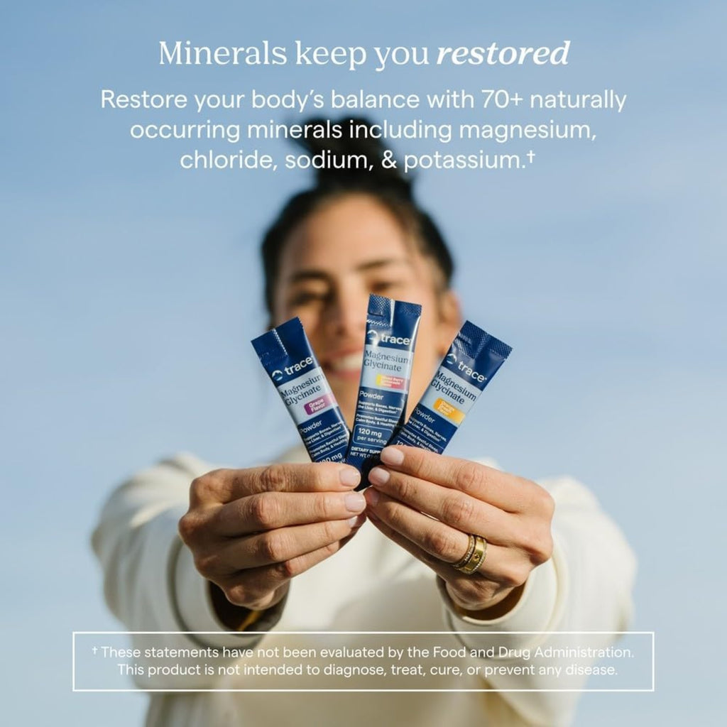 Trace Minerals Glicinato De Magnesio En Polvo 30 Sobres Sabor Sueño De Naranja – Minerales