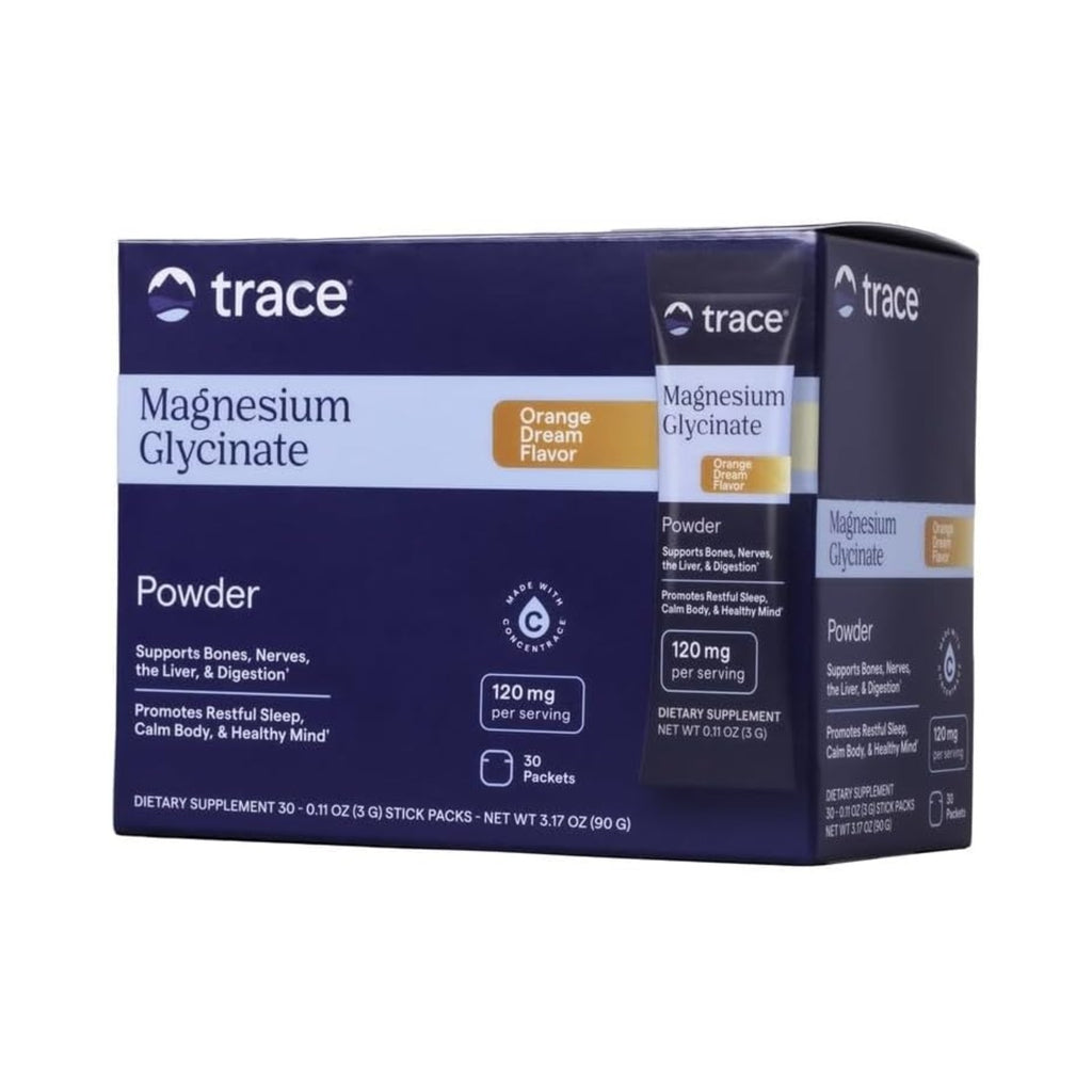 Trace Minerals Glicinato De Magnesio En Polvo 30 Sobres Sabor Sueño De Naranja – Minerales
