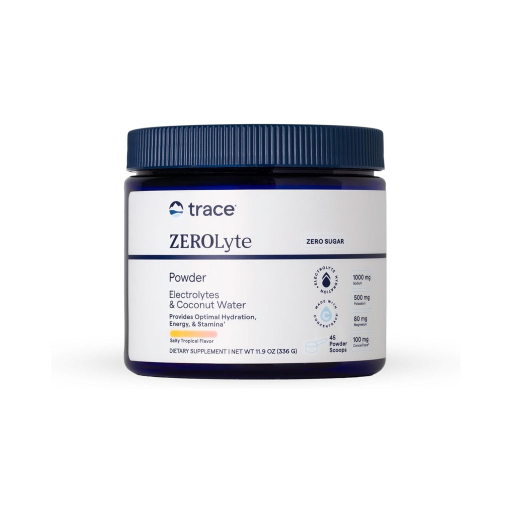 Trace Minerals Zerolyte Electrolitos En Polvo Bote 328 G Sabor Tropical Salado – Hidratación