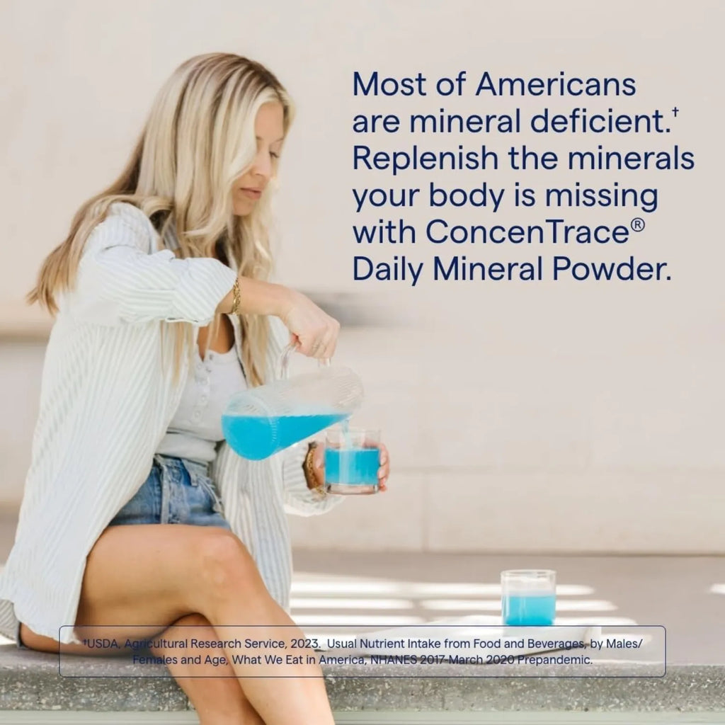 Trace minerals concentrace daily mineral powder 132 grs blue raspberry