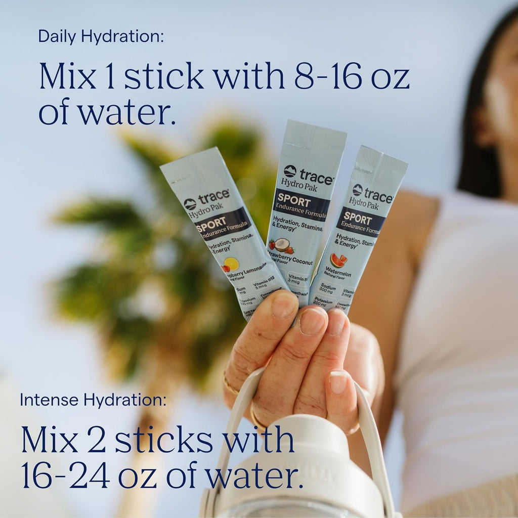 Trace Minerals Trace Hydro Pak Sport Hidratacion Y Energia 30 Packs Sandía – Hidratación