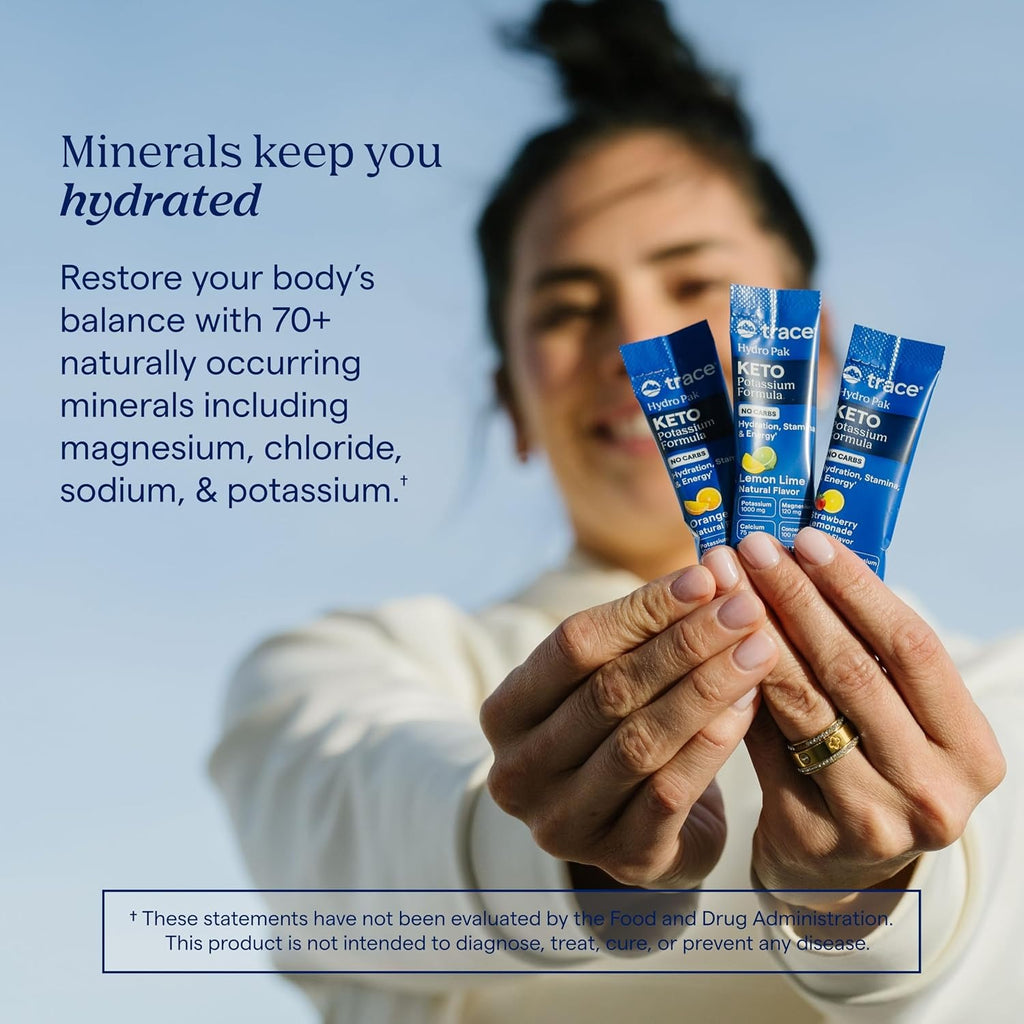 Trace Minerals Trace Hydro Pak Keto Potasio Hidratacion Energia 30 Pack Naranja – Hidratación