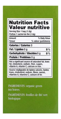 Uncle Lee's Tea Imperial Organic Green Tea | 18 Bolsitas | Té Verde Orgánico | Antioxidantes Naturales