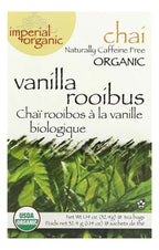 Uncle Lee's Tea Imperial Organic Vanilla Rooibos Chai | 18 Bolsitas | Té Rooibos Orgánico | Sabor Vainilla y Especias | Sin Cafeína