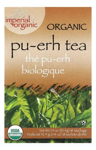 Uncle Lee's Tea Imperial Organic Pu-Erh Tea | 18 Bolsitas | Té Orgánico Fermentado | Antioxidantes Naturales