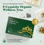 Uncle Lee's Tea Premium Organic Wellness | 40 Bolsitas | 8 Variedades de Té Orgánico | Colección de Infusiones