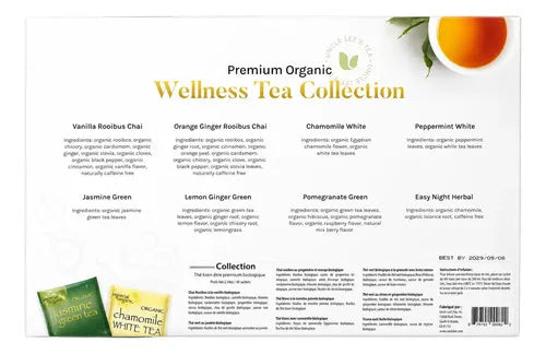 Uncle Lee's Tea Premium Organic Wellness | 40 Bolsitas | 8 Variedades de Té Orgánico | Colección de Infusiones