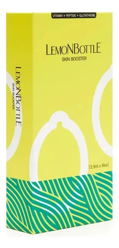 Lemon Bottle Skin Booster | 6 Ampolletas de 3.5 ml | Vitaminas, Ácido Hialurónico y Péptidos | Hidratación y Luminosidad Facial