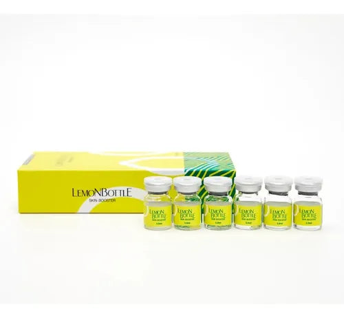 Lemon Bottle Skin Booster | 6 Ampolletas de 3.5 ml | Vitaminas, Ácido Hialurónico y Péptidos | Hidratación y Luminosidad Facial