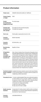 FORHERTZ Melaless Aging Cut Ampoule | 30 ml | Sérum Facial Antiedad | Luminosidad y Tono Uniforme | Cuidado Facial Coreano