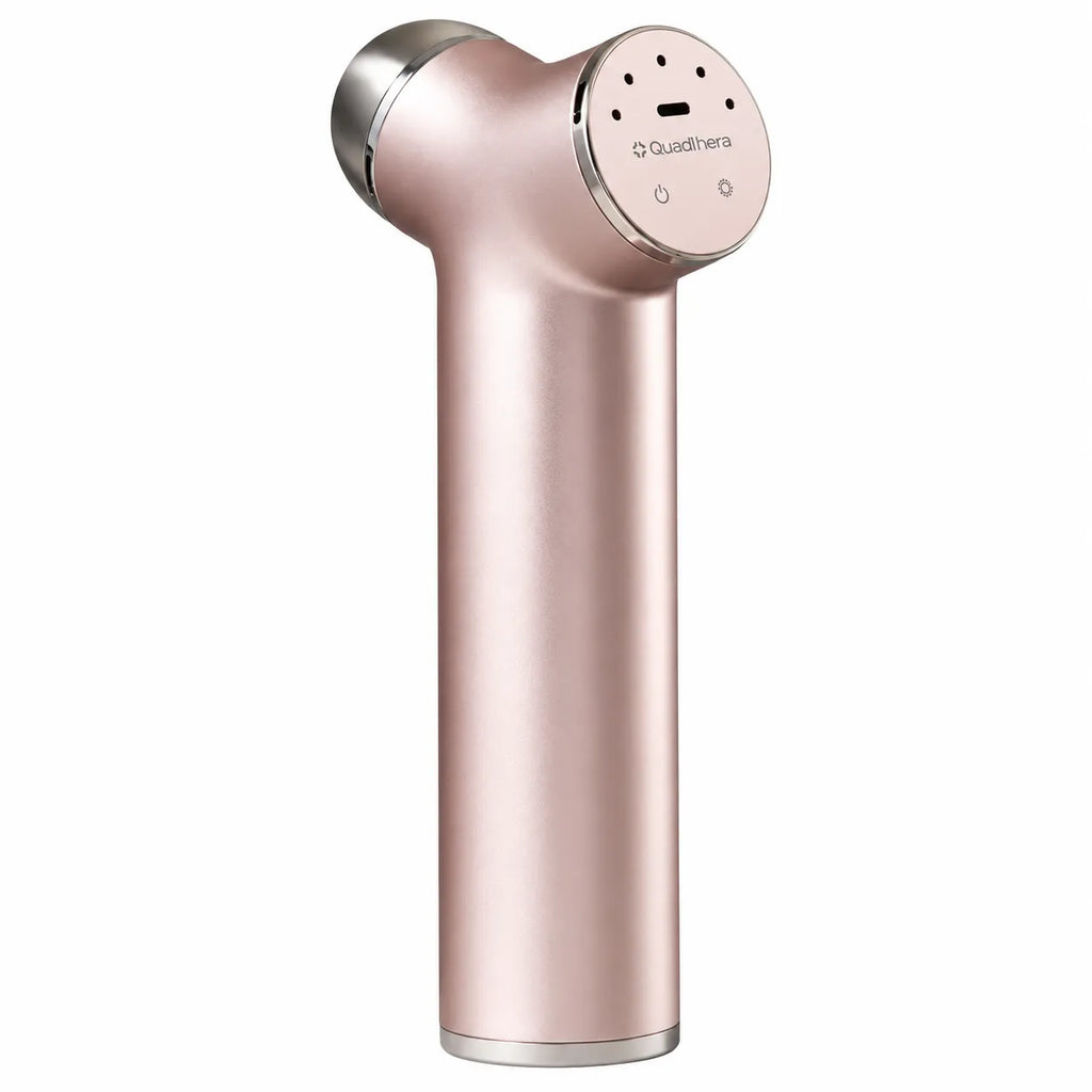 Quadthera Titan | Dispositivo Ultrasónico Facial | 4 Frecuencias | Rose Gold | Firmeza, Hidratación y Rejuvenecimiento Facial | Cuidado de la Piel