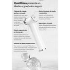 Quadthera V1 | Estimulador Facial Ultrasónico | 4 Frecuencias | Color Blanco | Hidratación, Firmeza y Cuidado Facial | Tecnología Coreana
