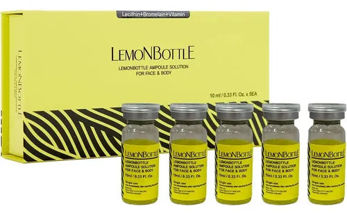 Lemon Bottle | Solución en Ampolletas de 10 ml | 5 Piezas | Uso Estético Profesional