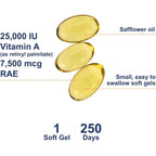 Carlson Labs Vitamina A 25000 UI 250 Cápsulas Blandas
