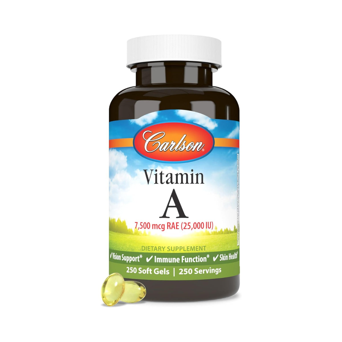 Carlson Labs Vitamina A 25000 UI 250 Cápsulas Blandas