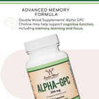 Double Wood Alpha- Gpc Soporte Cognitivo 300 Mg, 60 Caps
