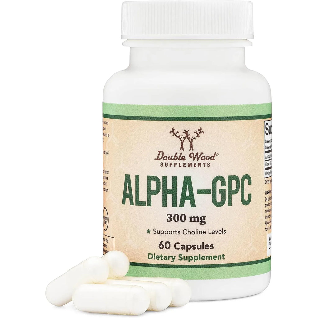 Double Wood Alpha- Gpc Soporte Cognitivo 300 Mg, 60 Caps