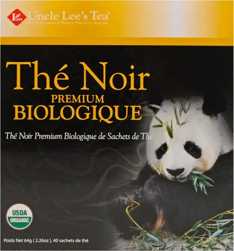Uncle Lee's Tea Organic Black Tea | 40 Bolsitas | Té Negro Orgánico | Antioxidantes Naturales | Infusión