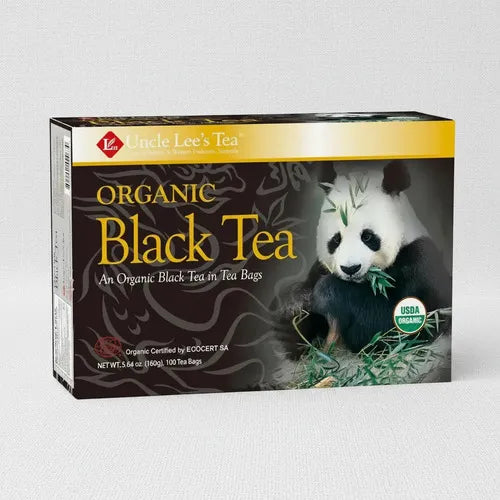 Uncle Lee's Tea Organic Black Tea | 100 Bolsitas | Té Negro Orgánico | Antioxidantes Naturales | Infusión