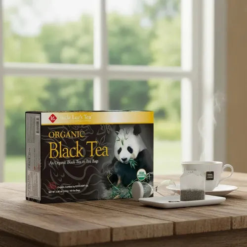 Uncle Lee's Tea Organic Black Tea | 100 Bolsitas | Té Negro Orgánico | Antioxidantes Naturales | Infusión
