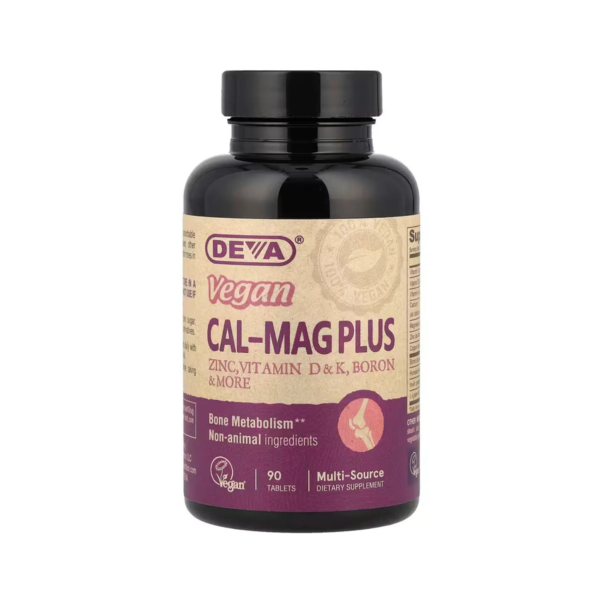 Deva Nutrition Vegan Cal-Mag Plus Con 90 Tabletas