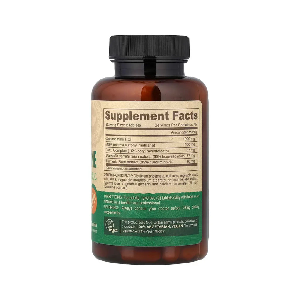 Deva Nutrition Vegan Glucosamine MSM-CMO-TUMERIC 90 Tabletas