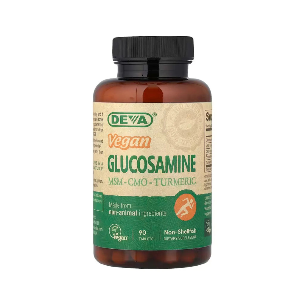 Deva Nutrition Vegan Glucosamine MSM-CMO-TUMERIC 90 Tabletas