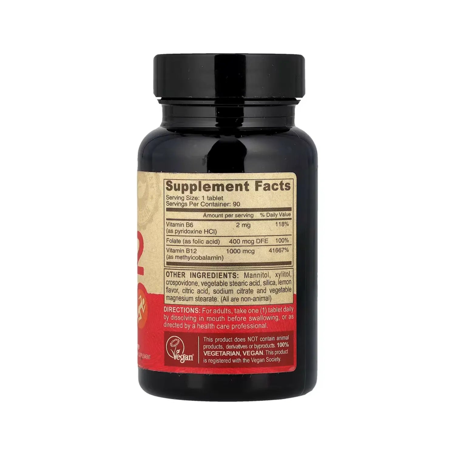 Deva, Vitamina B12 vegana con ácido fólico y vitamina B6, Disolución rápida, 90 Tabletas