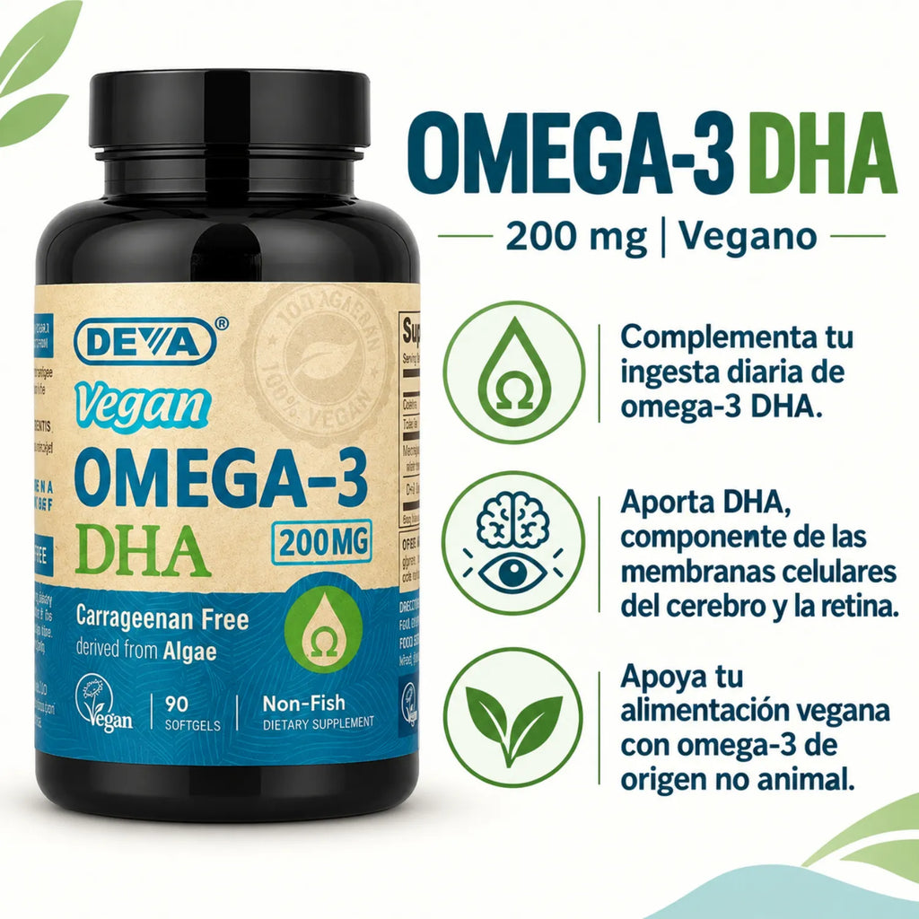 Deva Nutrition Vegan Omega-3 DHA 90 Cápsulas Veganas