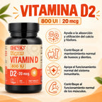 Deva Nutrition Vegan Vitamin D2 – 800 IU 90 Tabletas