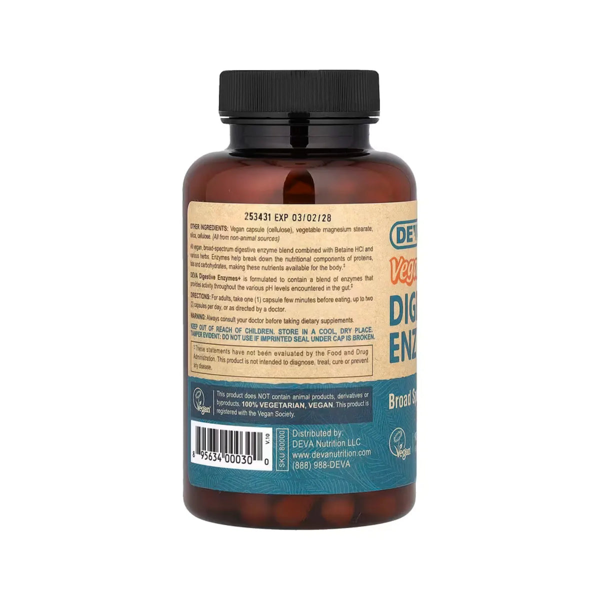 Deva nutrition Enzimas Digestivas Veganas 90 cápsulas