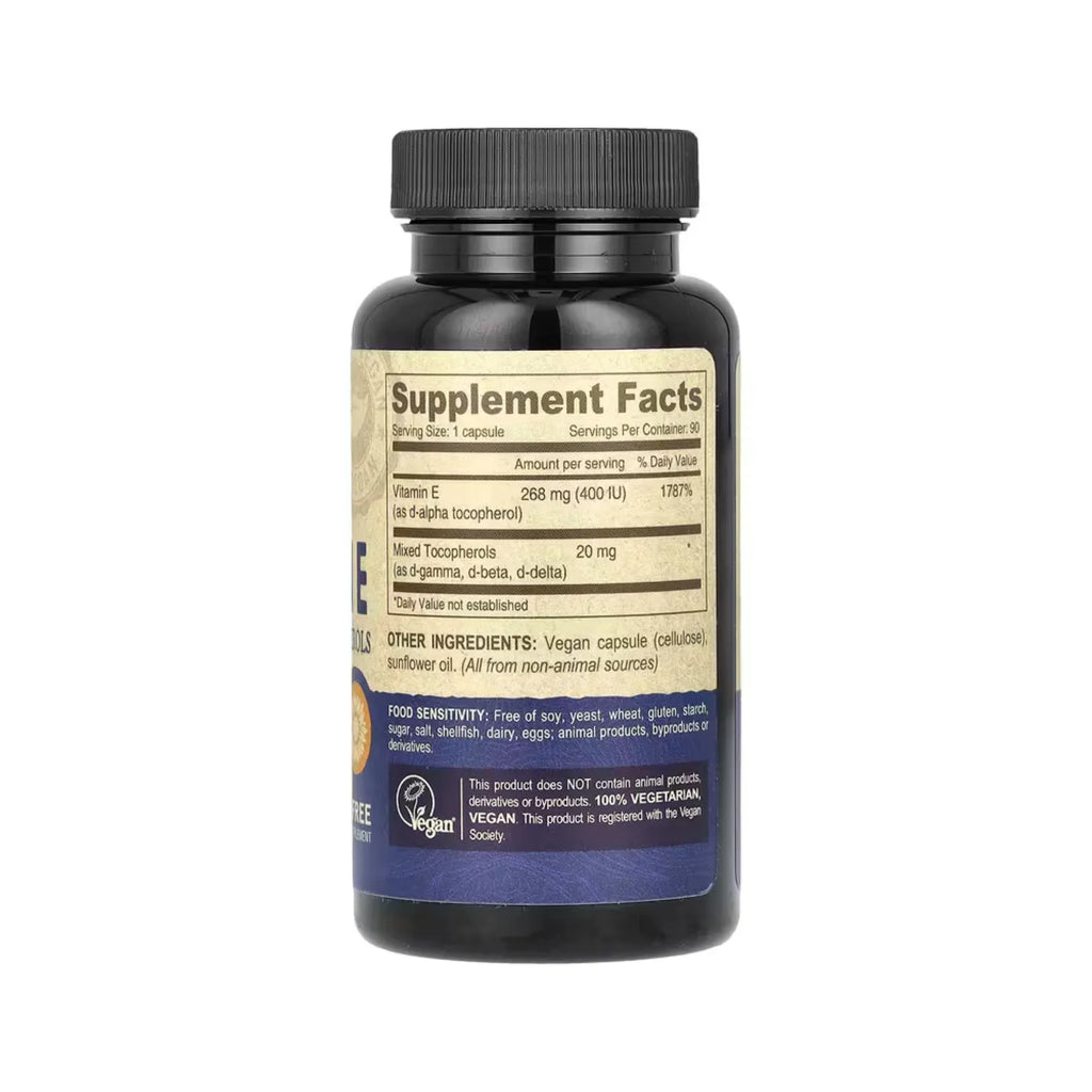 Deva Nutrition Vitamin E 400 IU Con 90 Capsulas Veganas