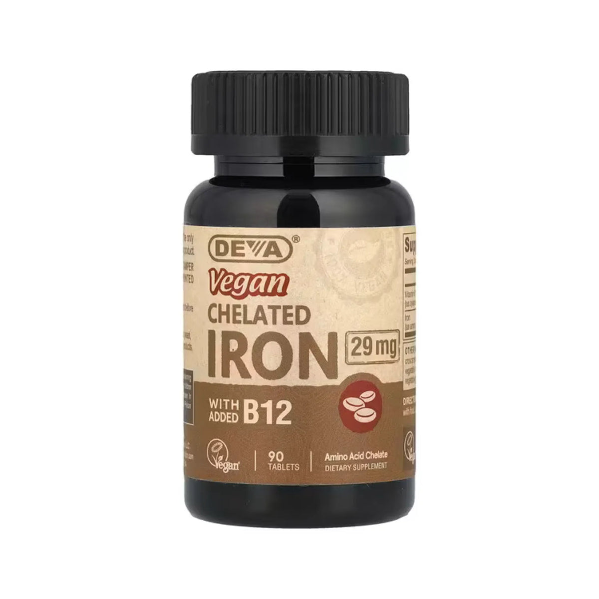 Deva Nutrition Vegan Chelated Iron Con 90 Tabletas
