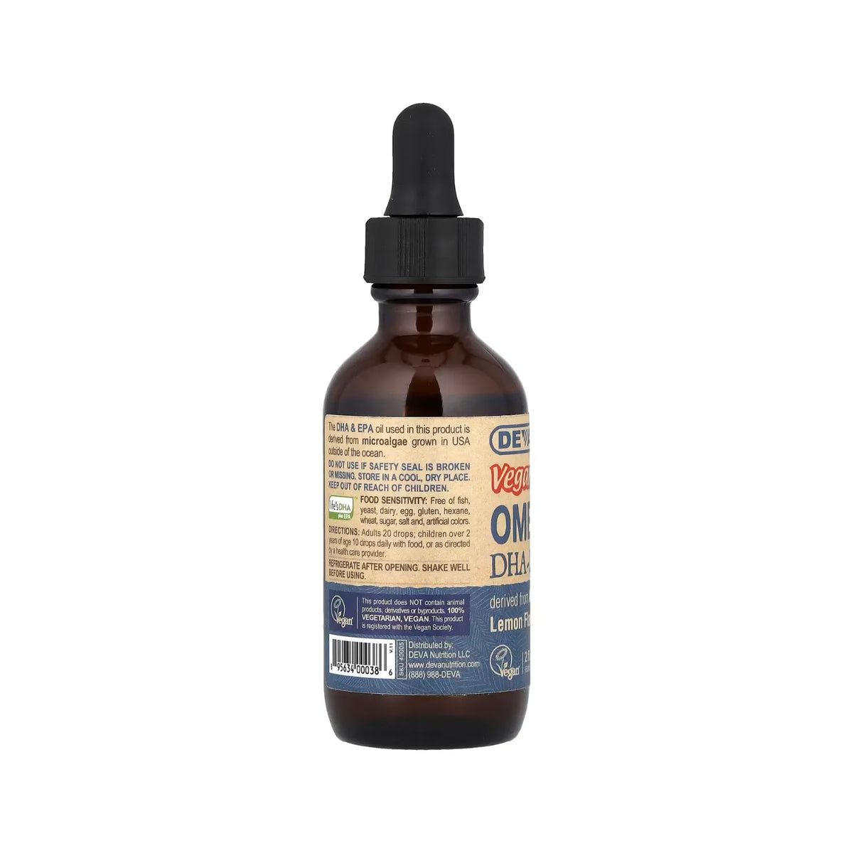 Deva Nutrition Vegan Omega-3 DHA-EPA Sabor Limon 60ml