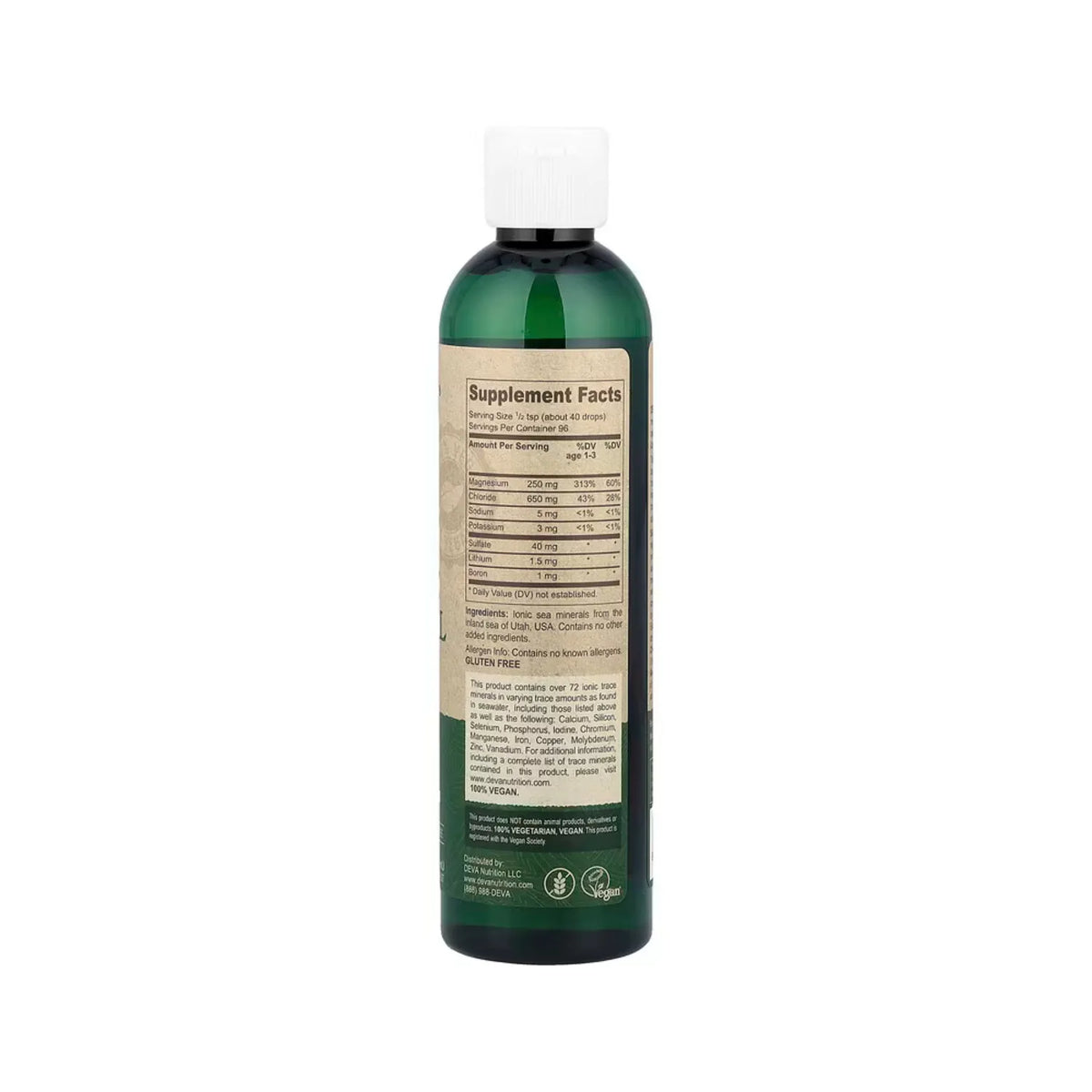 Deva Nutrition Vegan Trace Mineral Drops Ionic 237ml
