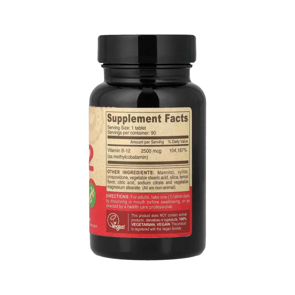 Deva Nutrition Vegan Vitamina B12 De Rápida Disolución 2500 mcg 90 Tabletas
