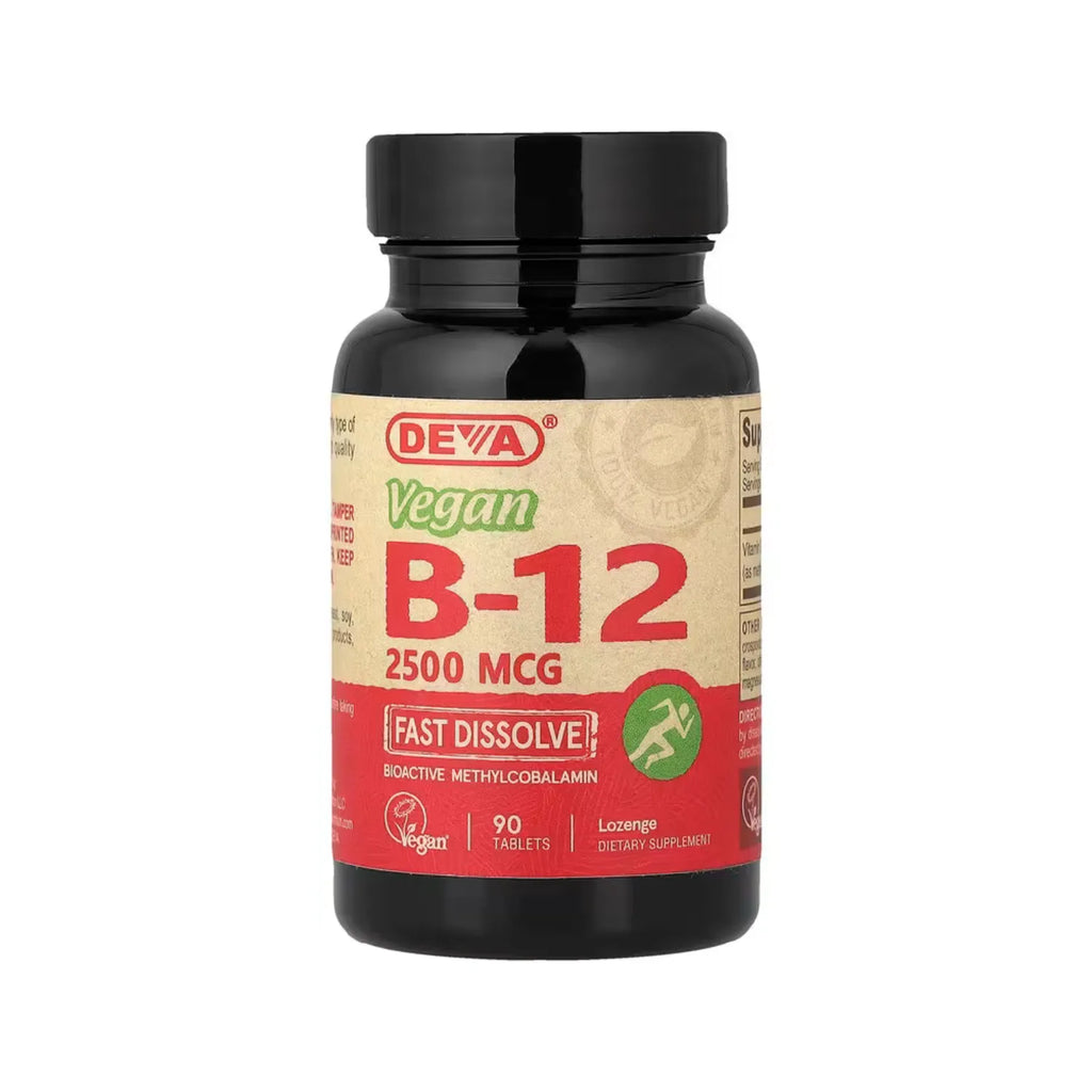Deva Nutrition Vegan Vitamina B12 De Rápida Disolución 2500 mcg 90 Tabletas