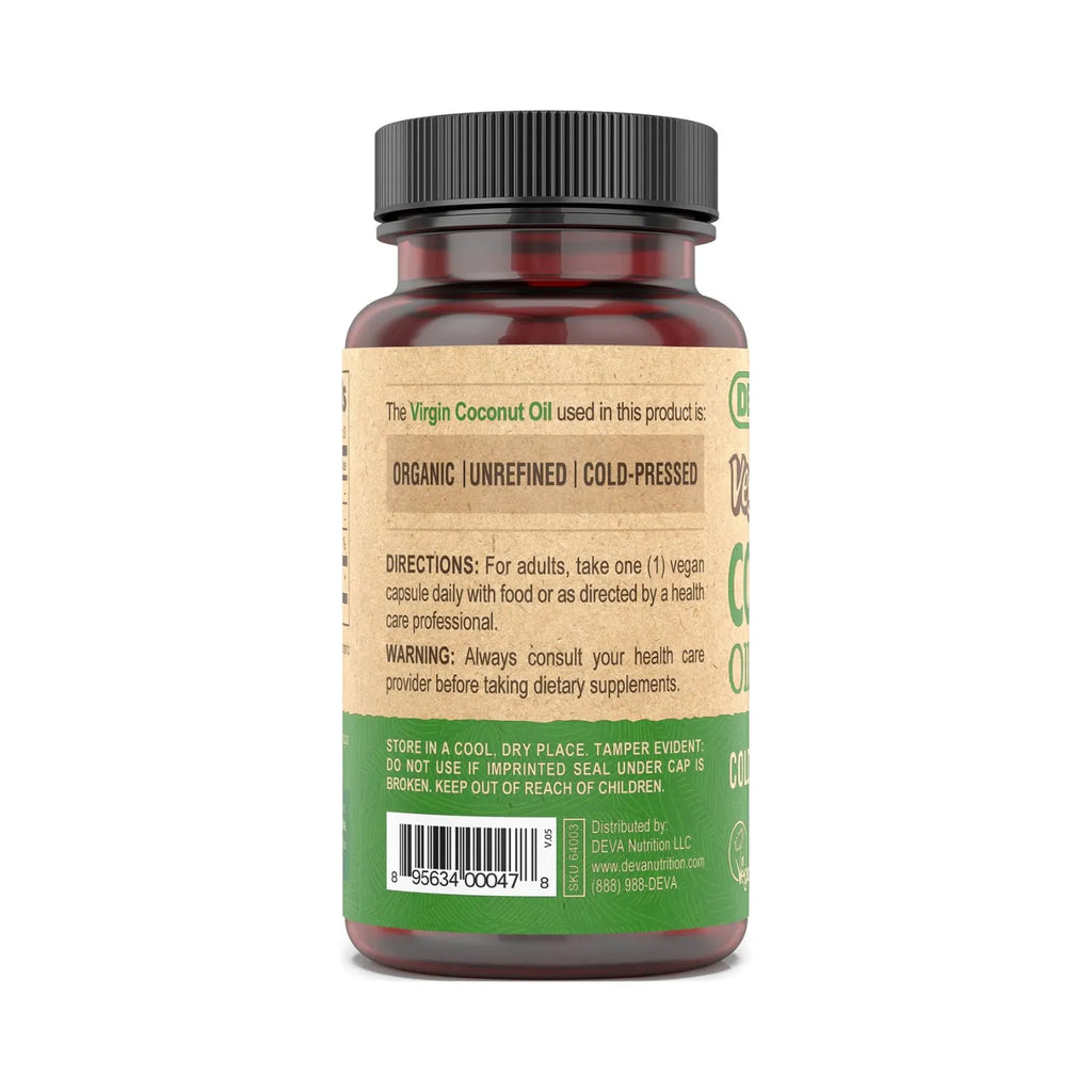 Deva Nutrition Vegan Aceite de Coco 90 Capsulas Veganas