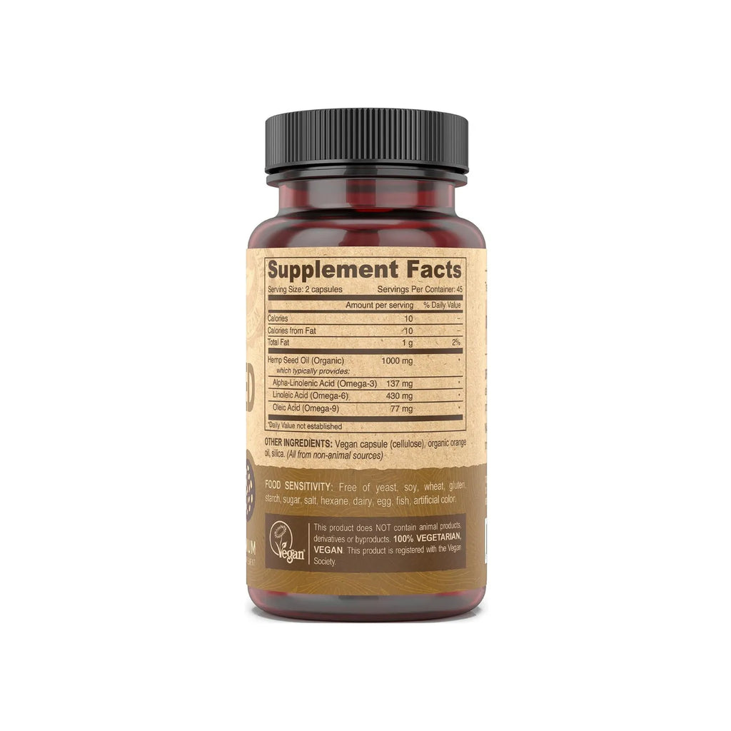 Deva Nutrition Vegan Hemp Seed Oil 90 Capsulas Veganas