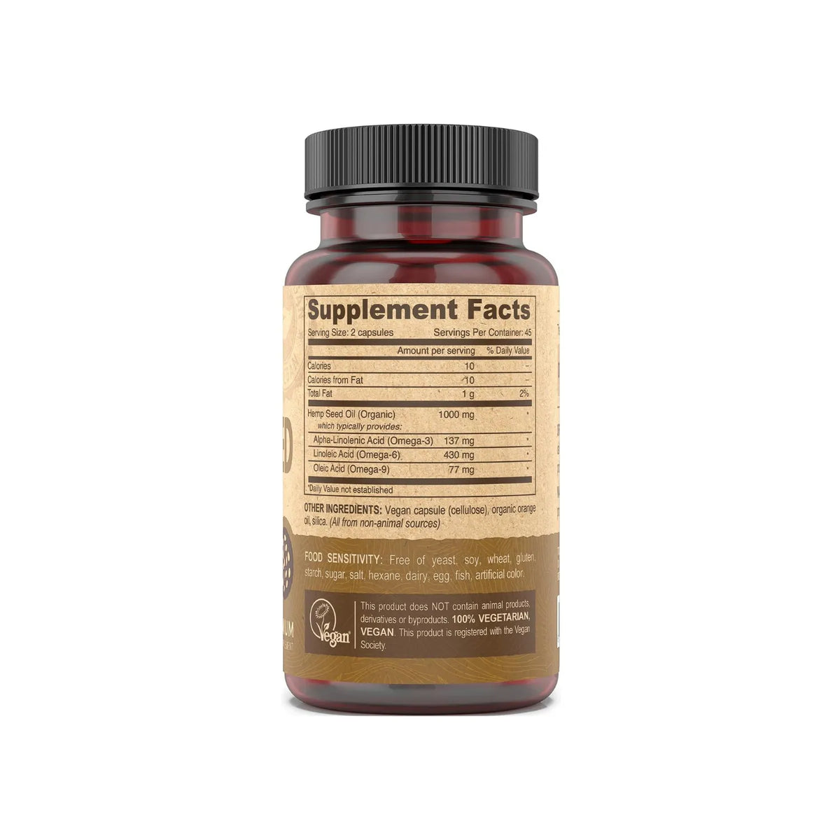 Deva Nutrition Vegan Hemp Seed Oil 90 Capsulas Veganas