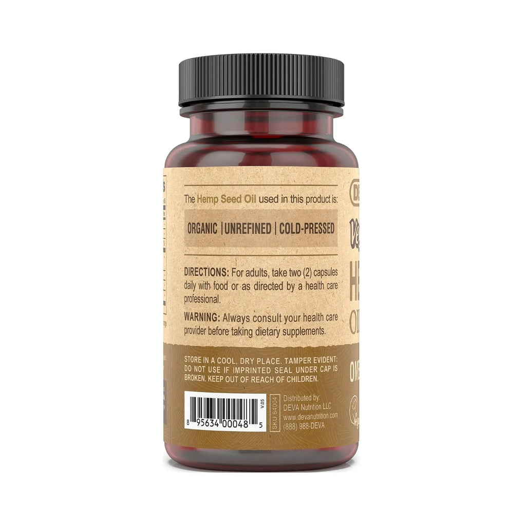 Deva Nutrition Vegan Hemp Seed Oil 90 Capsulas Veganas