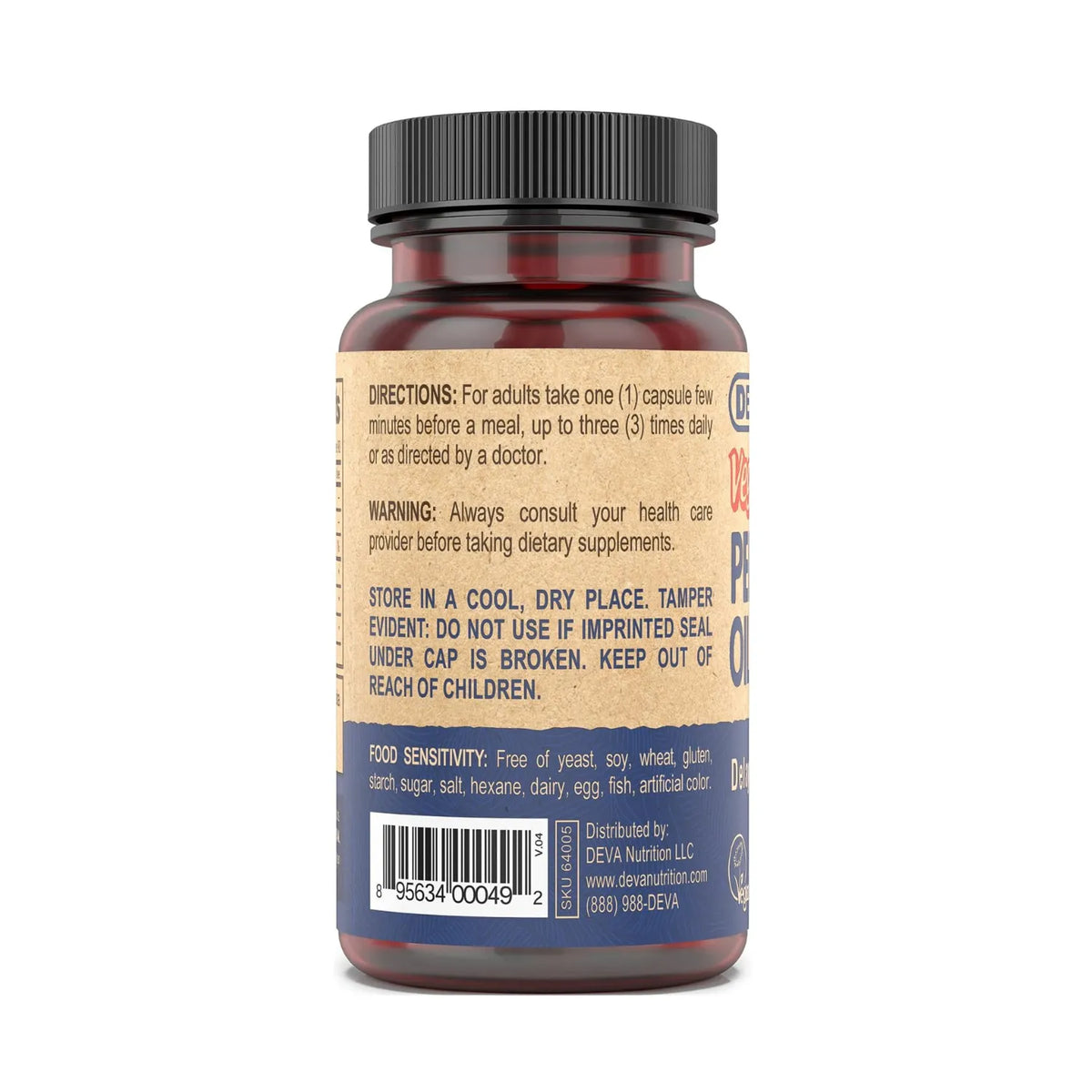 Deva Nutrition Vegan Peppermint Oil 90 Capsulas Veganas