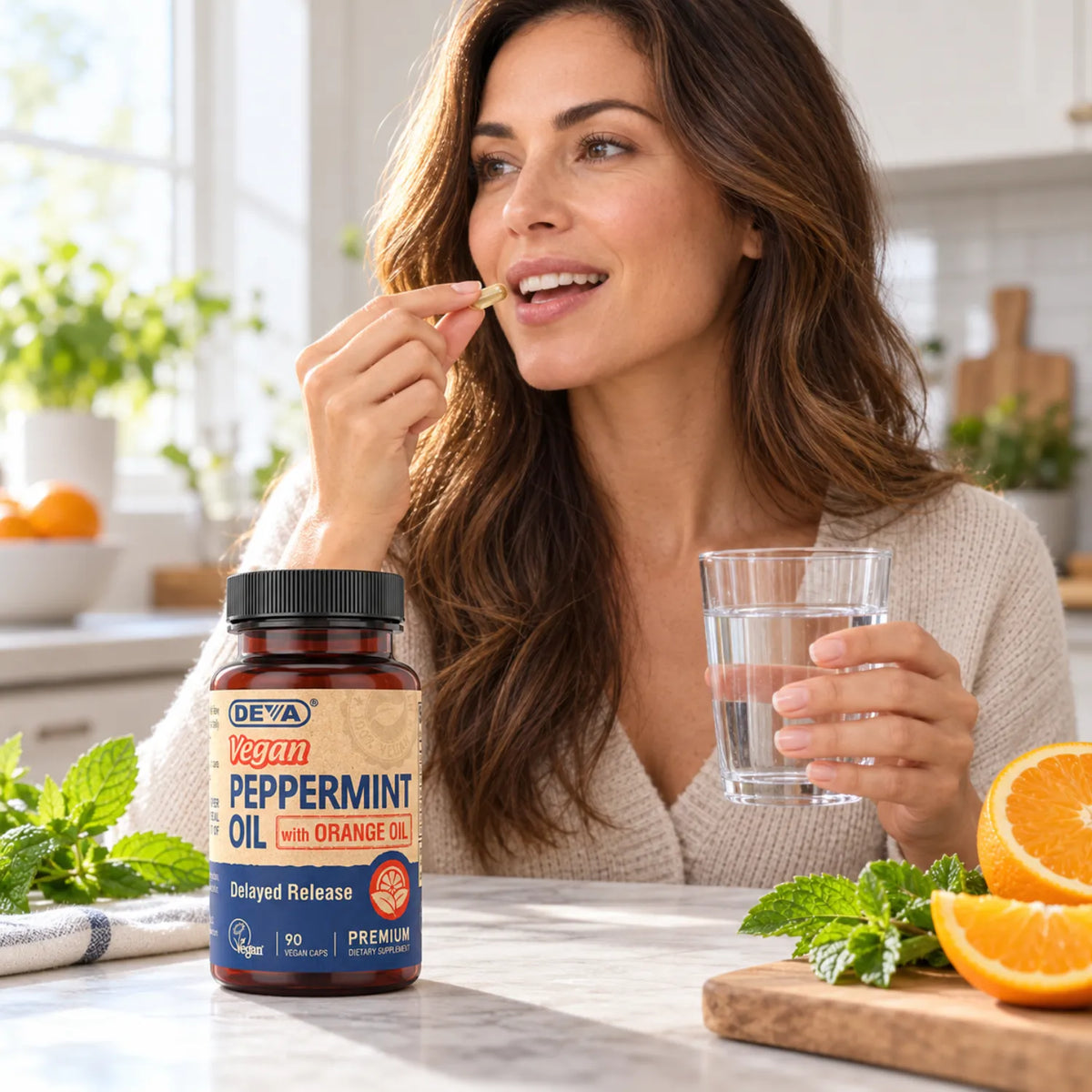 Deva Nutrition Vegan Peppermint Oil 90 Capsulas Veganas