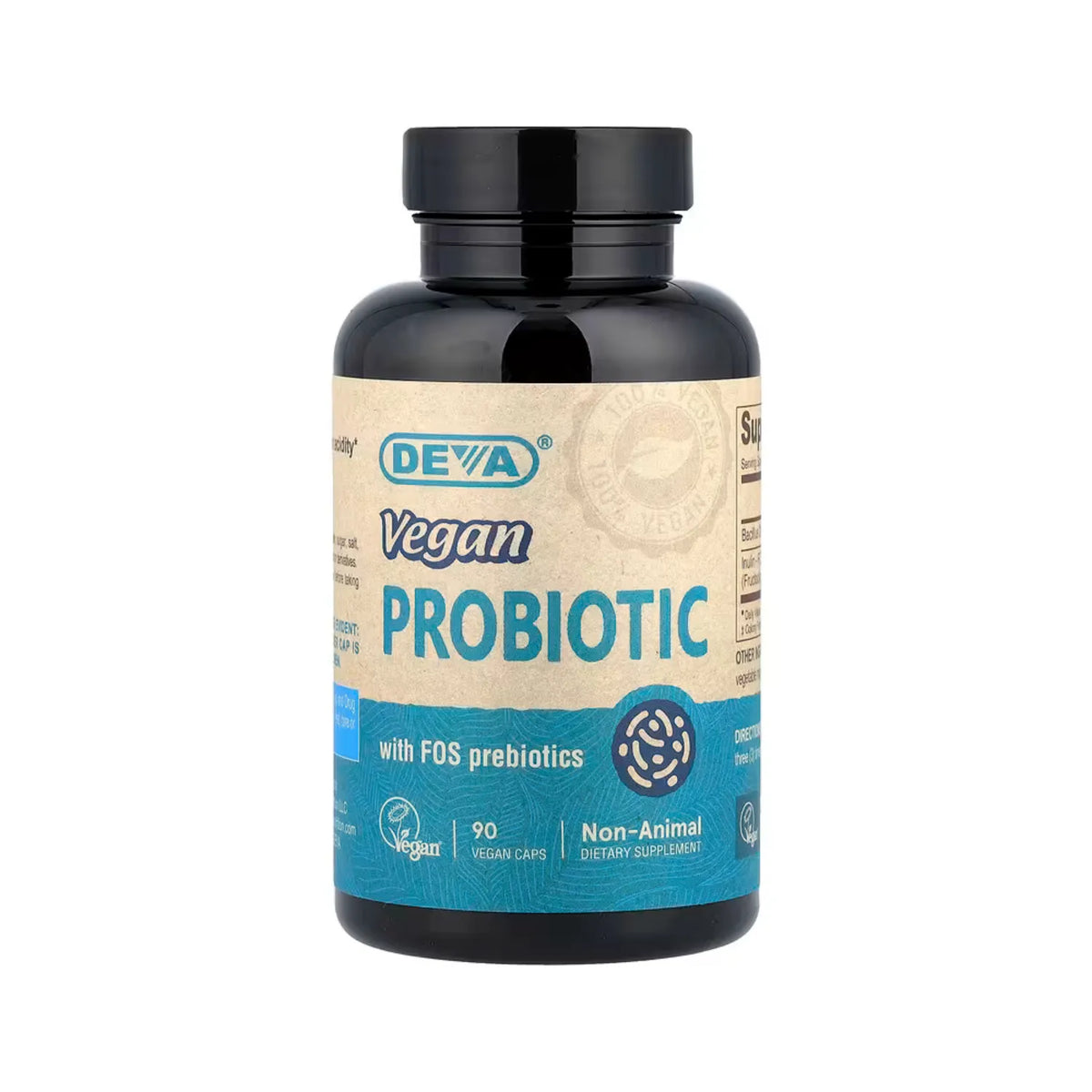 Deva Nutrition Vegan Probiotic with Prebiotic Con 90 Capsulas Veganas