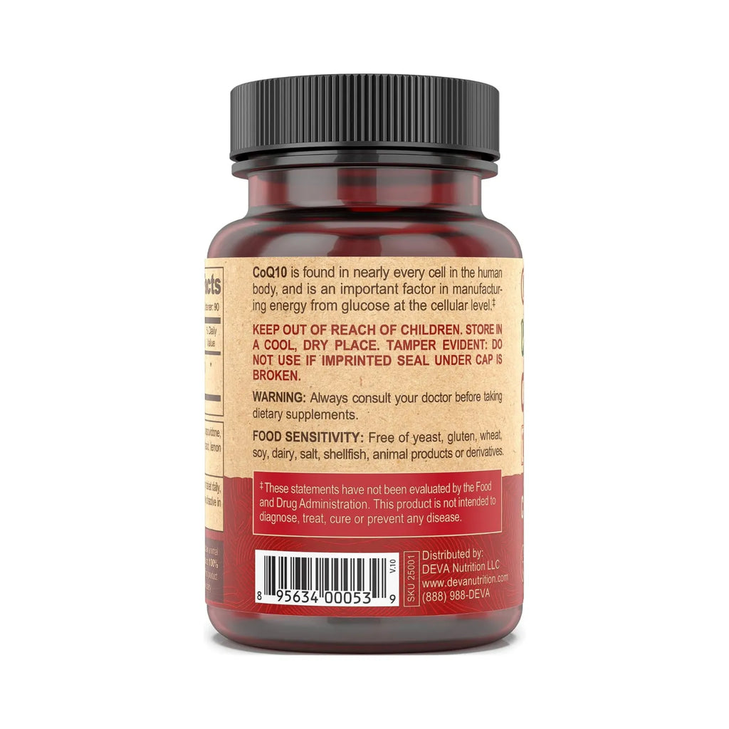 Deva Nutrition Vegan Coenzyme Q10-100mg 90 Tabletas