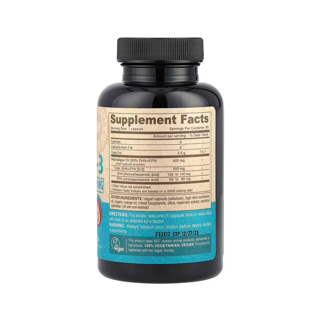 Deva Nutrition Vegan Omega-3 DHA-EPA 90 Capsulas Veganas 200mg