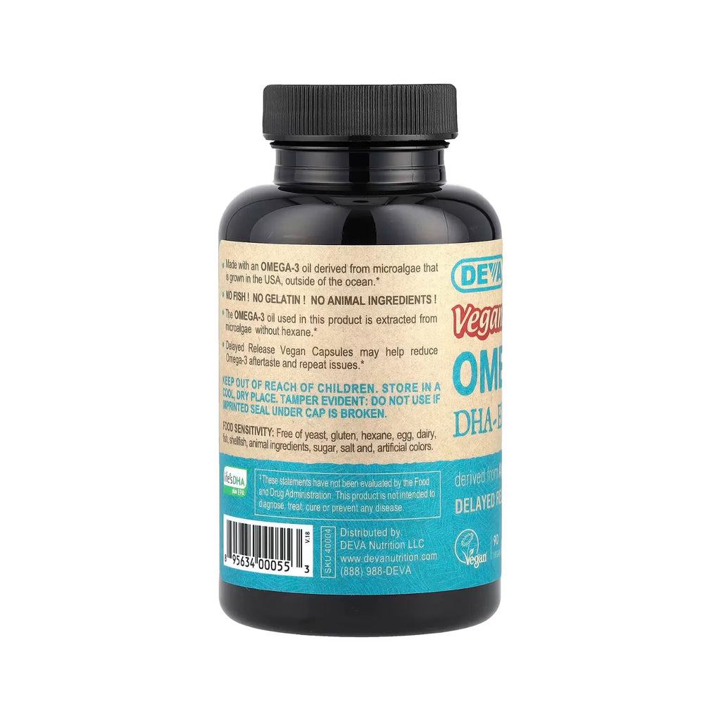Deva Nutrition Vegan Omega-3 DHA-EPA 90 Capsulas Veganas 200mg