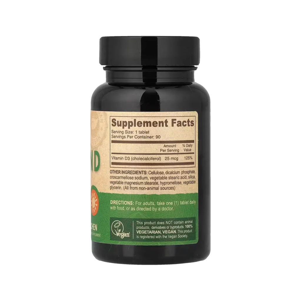 Deva Vitamina D3 Vegana 25 mcg (1000 UI), 90 Tabletas
